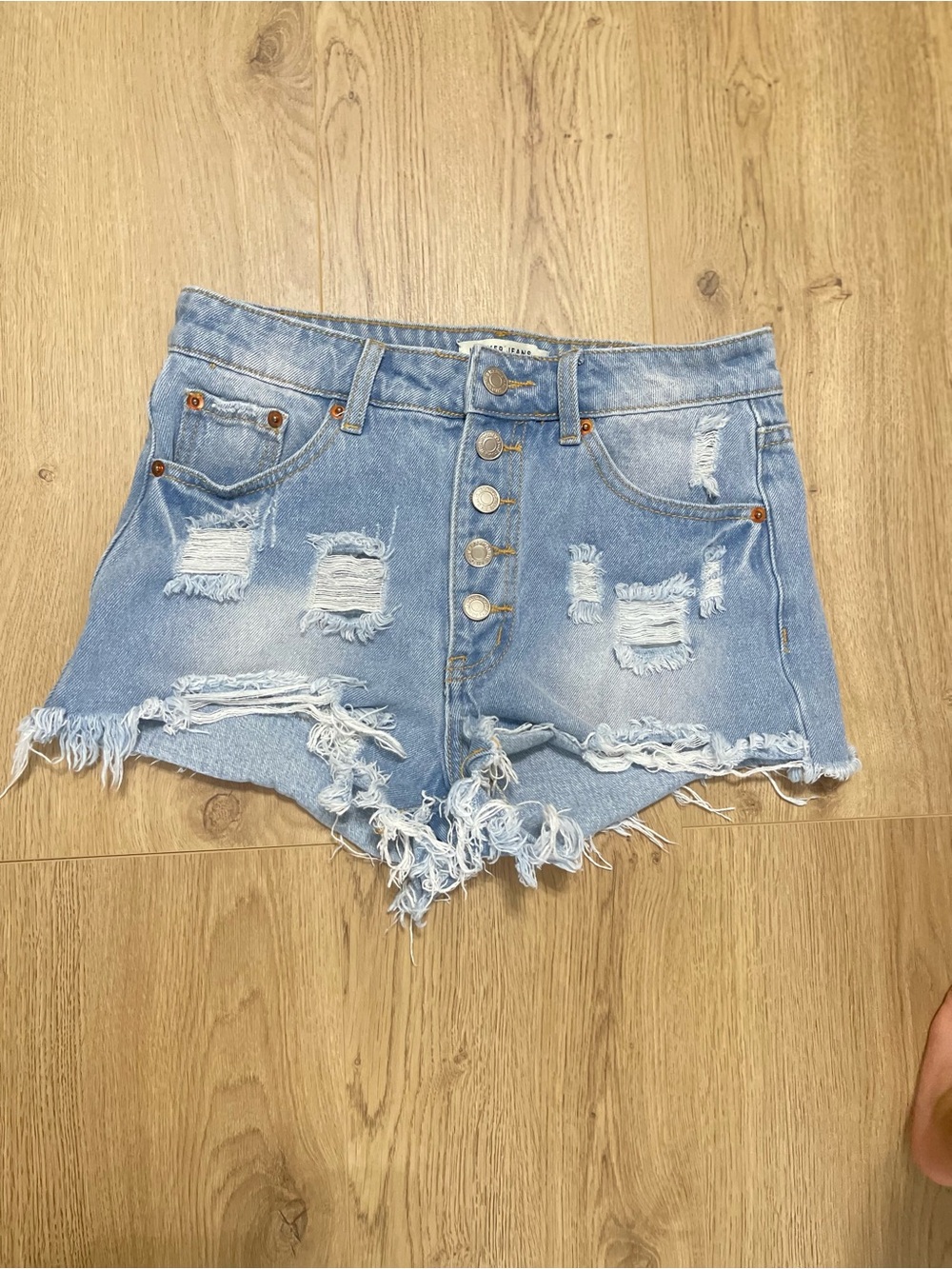 Hammer Jeans High-Waist Light Blue Denim Shorts (S)